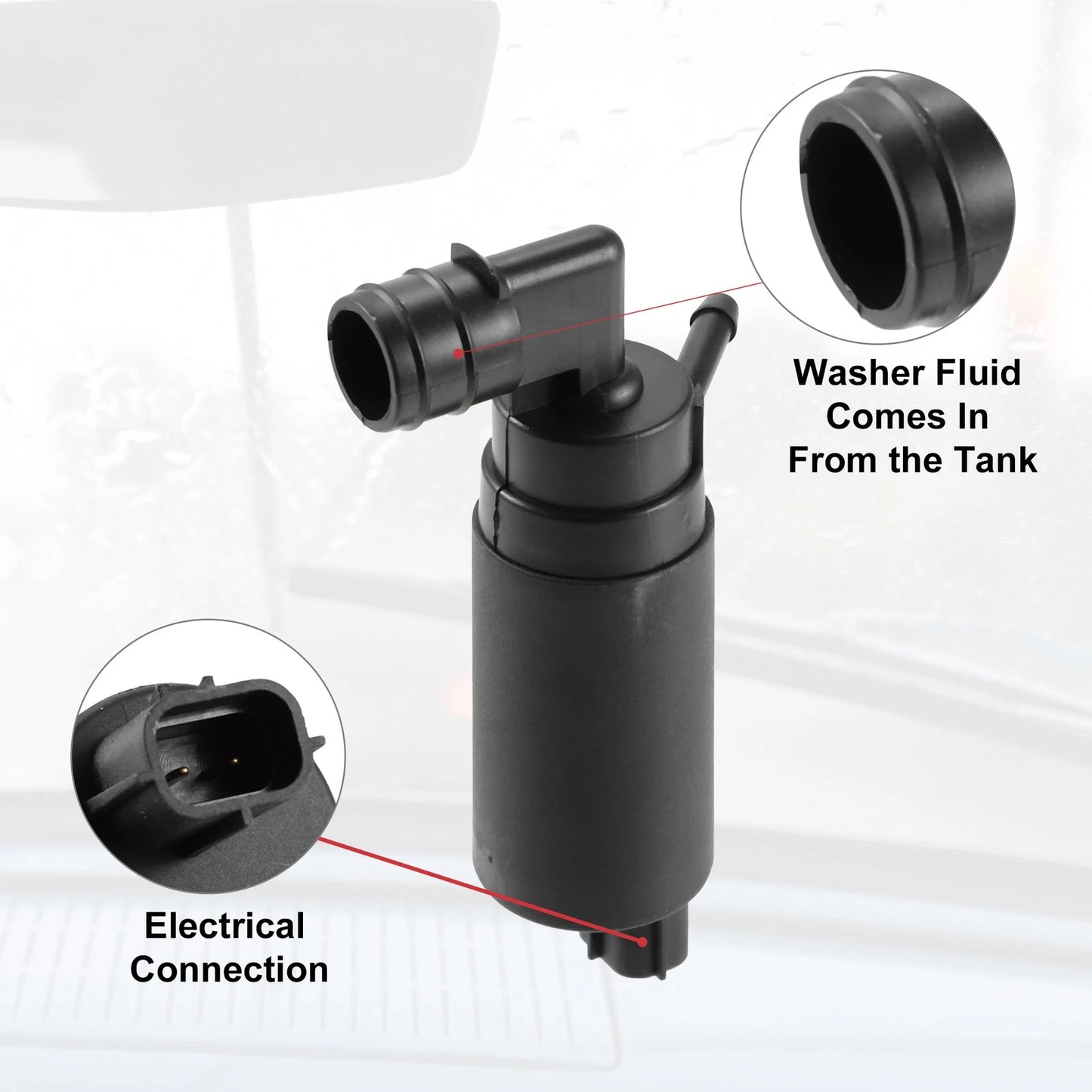 Car Windshield Washer Pump 1 x 8534005010 for Honda Civic Mk7 (2001-2005)