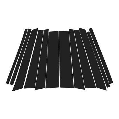 12 Pcs Door Pillar Window Trim for Land Rover Range (2003-2013) Black