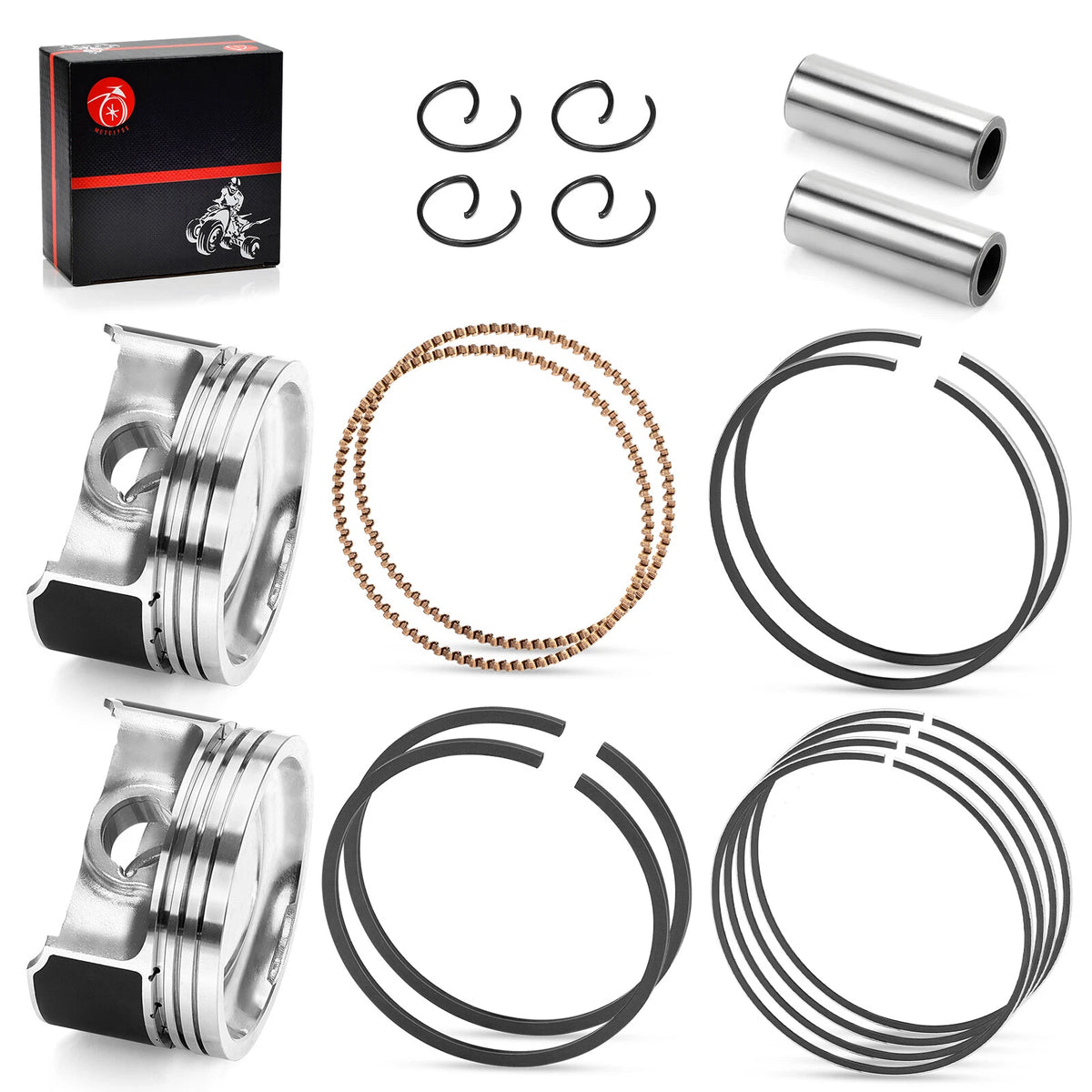 2 x Piston & Rings Set 80mm for Polaris Sportsman 800 (2005–2015)