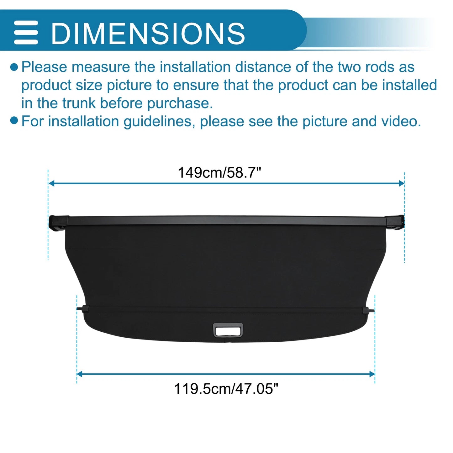 Rear Cargo Cover for Toyota 4Runner 2025 Gloss Black