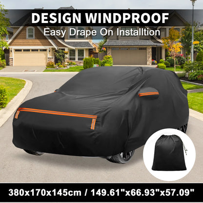 Waterproof Aluminum Film Cotton Car Cover for Toyota Passo with Zipper