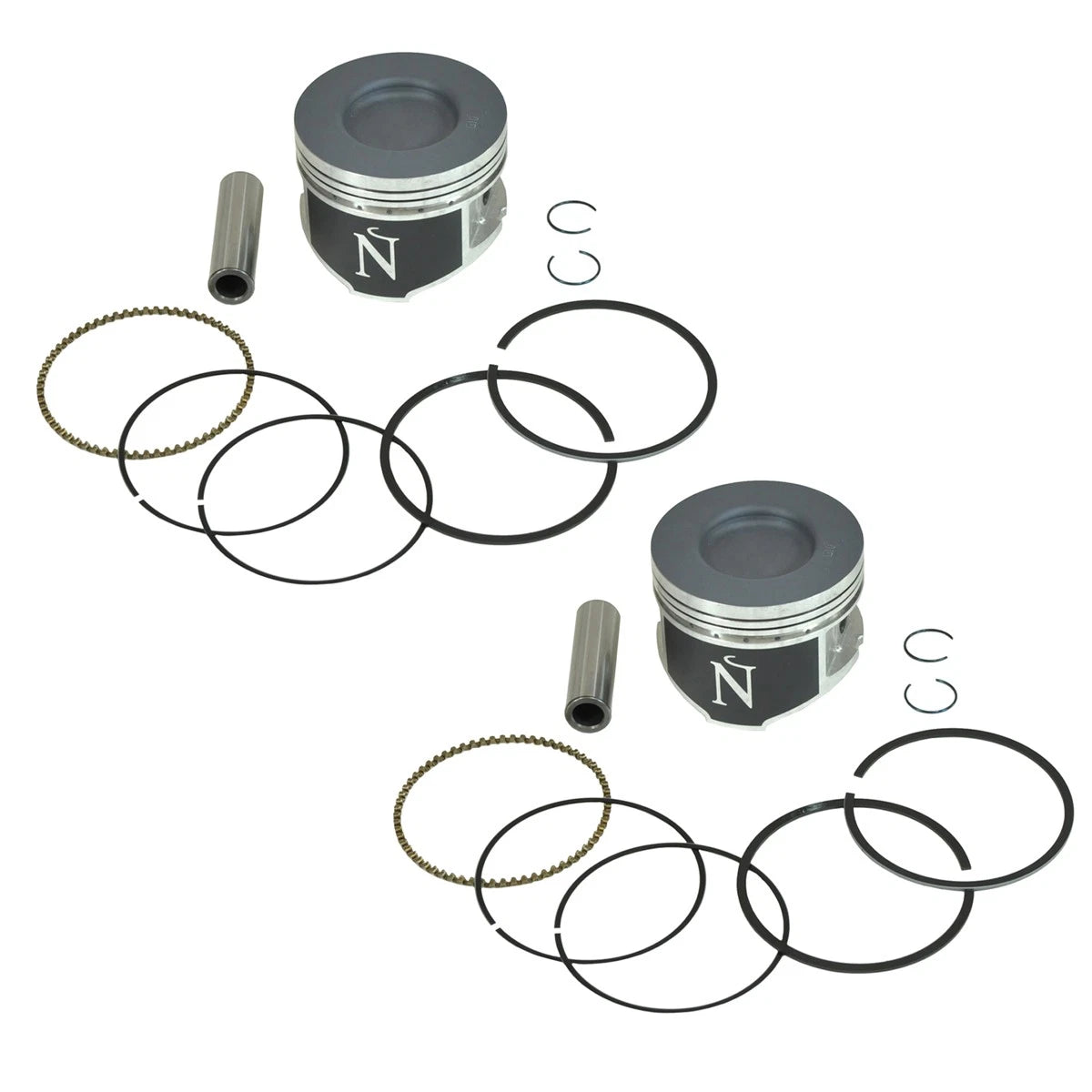 2 x 76mm Piston Kits for Kawasaki Mule 2500 2510 3000 3010