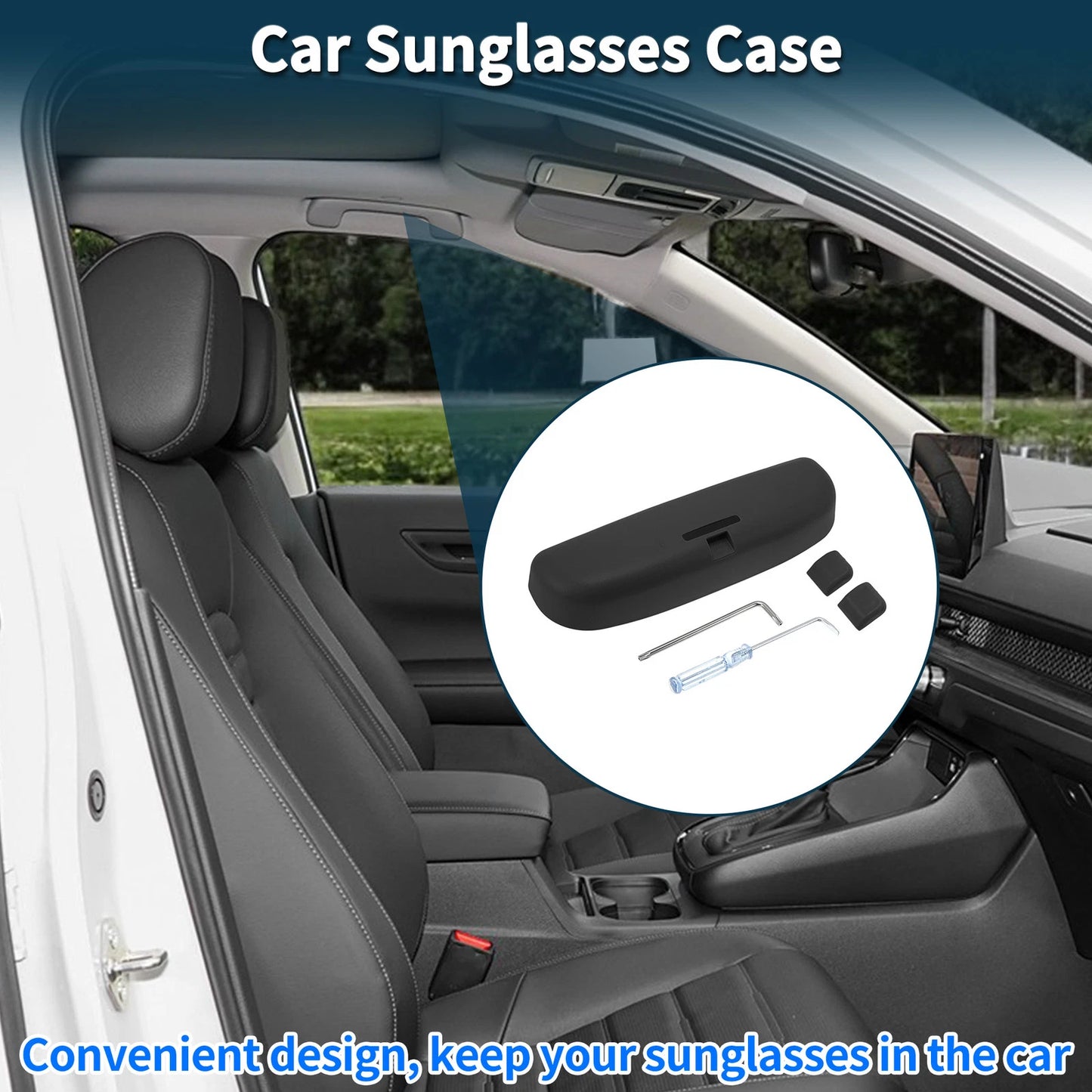 Sunglasses Case for Ford Everest (2015-2021) Eyeglasses Holder Black