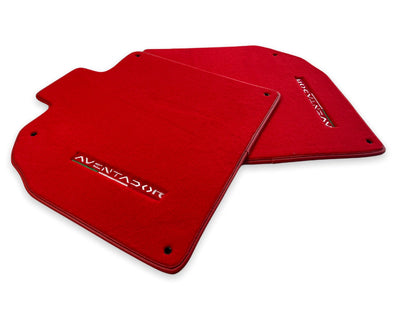 Tailored Red Carpet Floor Mats for Lamborghini Aventador (2012-2020)
