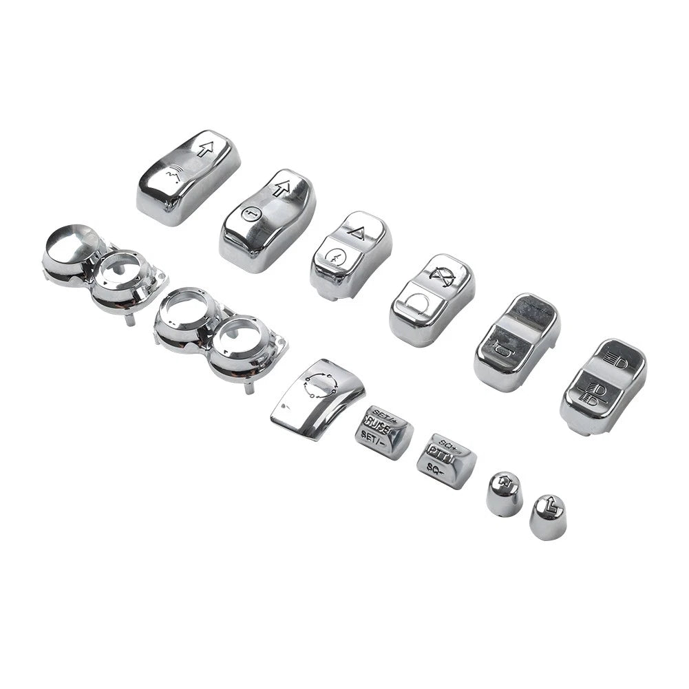 Hand Control Switch Housing Button Cap Chrome for Harley Road Electra (2009-2023)