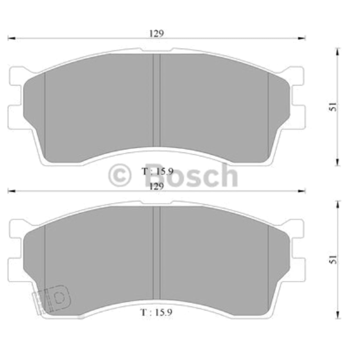 Front Disc Brake Pad Set for Kia Carens (2000 - 2002)