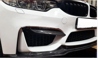 2 x Carbon Fiber Front Bumper Side Splitters for BMW F80 M3 F82 F83 (2012-2019)