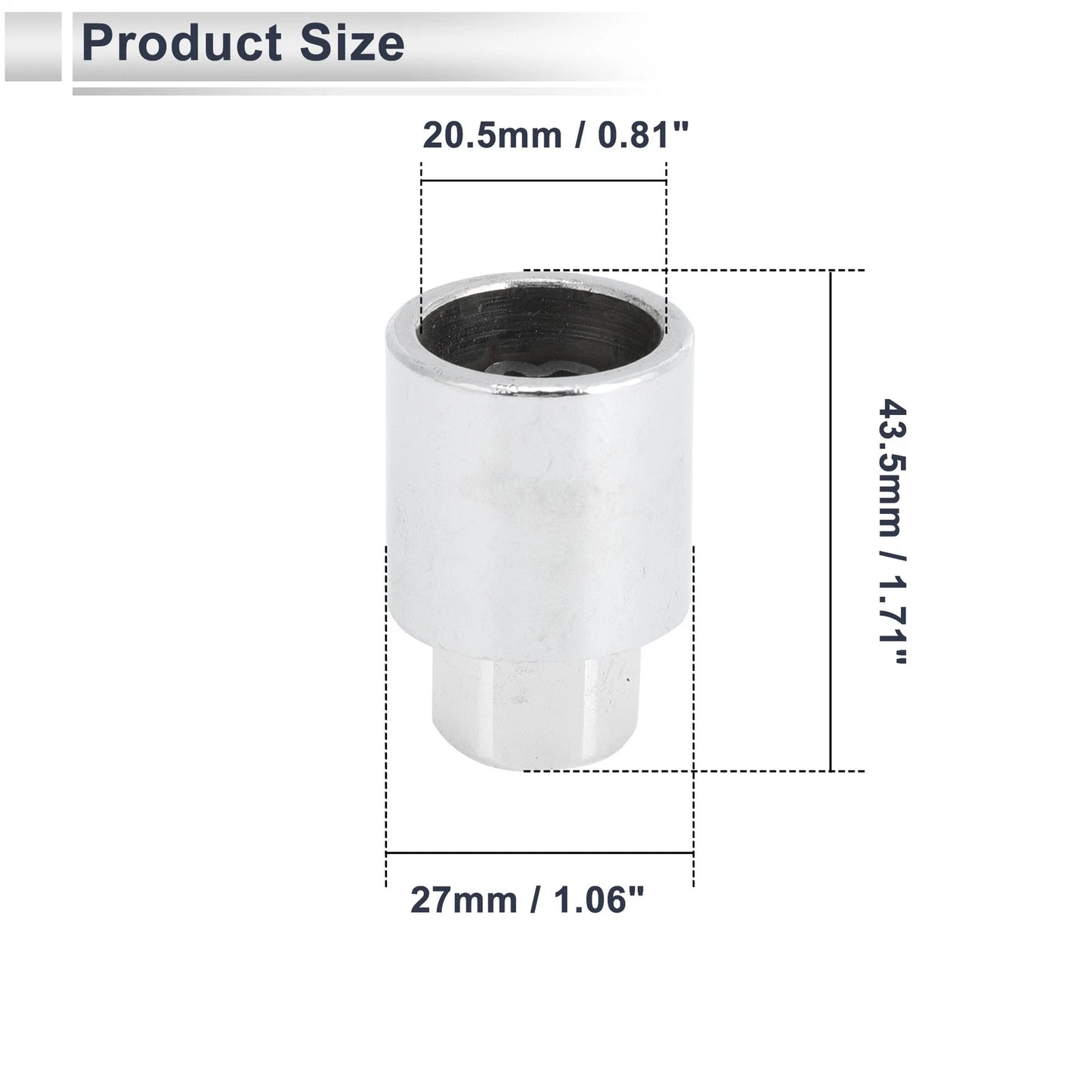 C Wheel Lock Lug Nut Antitheft Key for Toyota