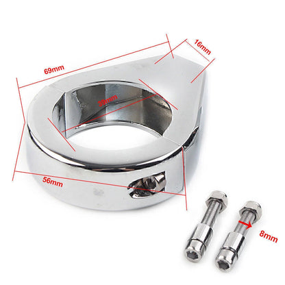 Chrome Fork Clamp Turn Signal Clamps for Harley Softail (39mm)