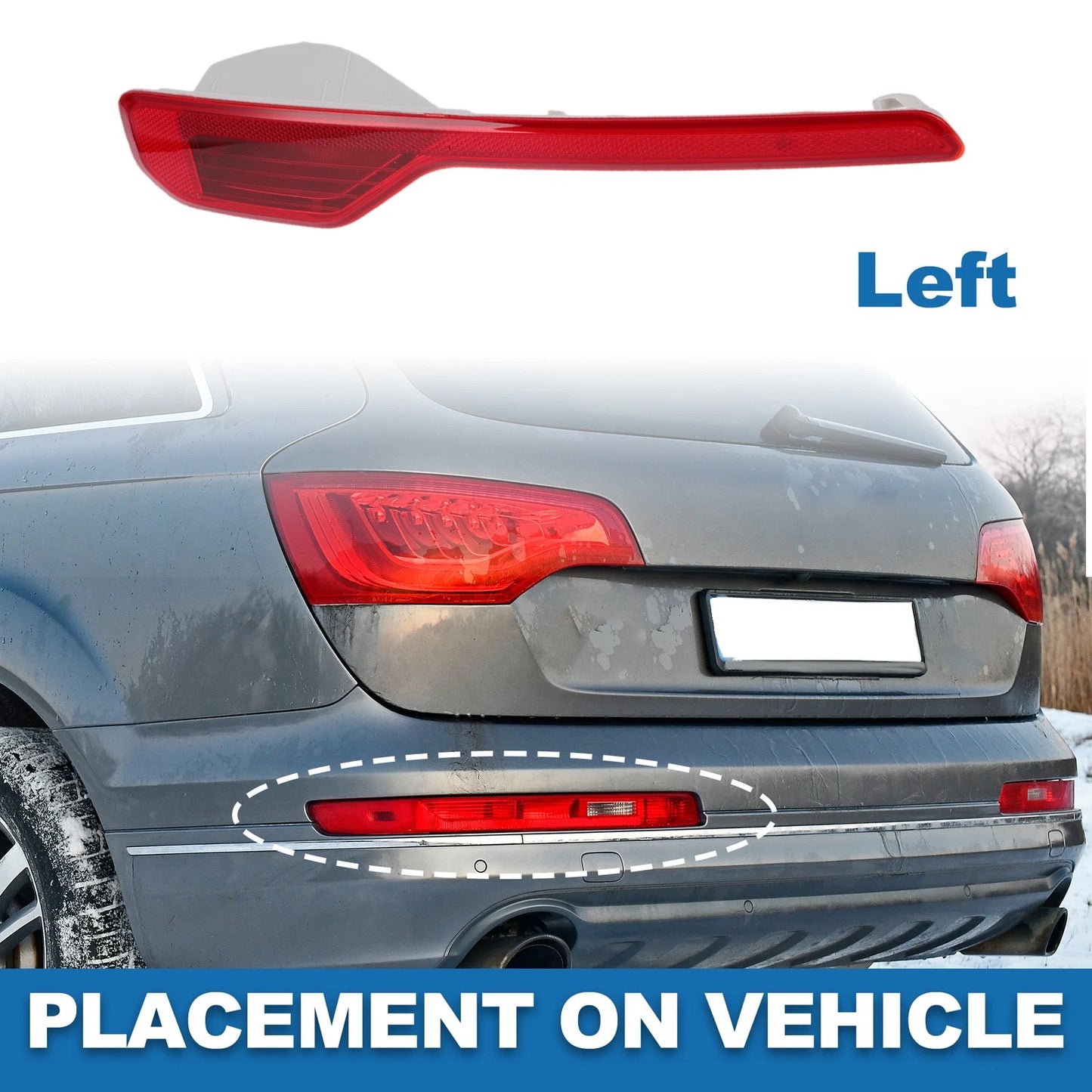 Left Rear Bumper Tail Light Shell for Volvo XC40 (2018-2023)