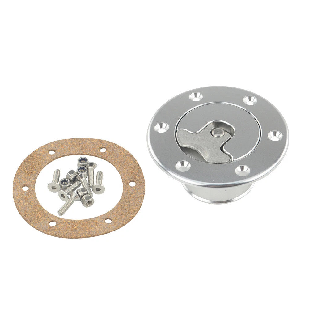 Billet Fuel Filler Neck Pop-Up Gas Cap for Universal 6 Hole
