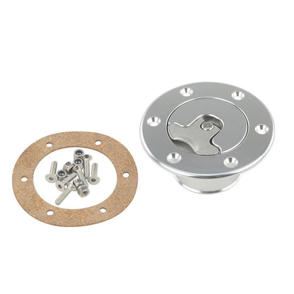 Billet Fuel Filler Neck Pop-Up Gas Cap for Universal 6 Hole