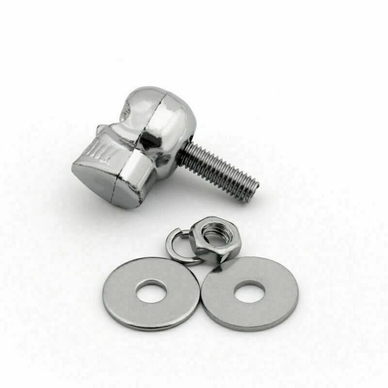 4pcs Chrome Skull License Plate Frame Screws for Universal Motorcycle