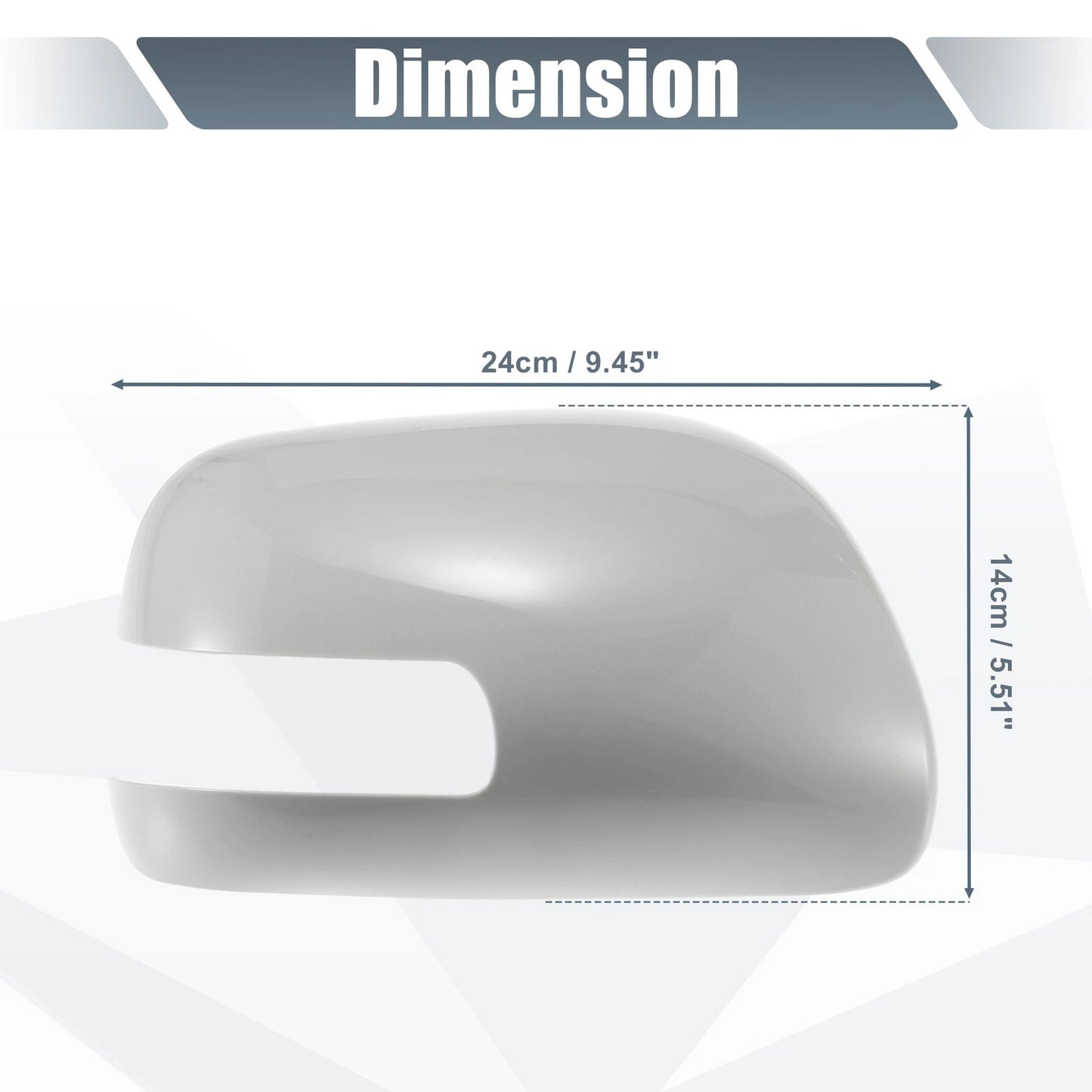 Right Side Car Mirror Cover Cap Gray for Toyota Camry (2006–2011)