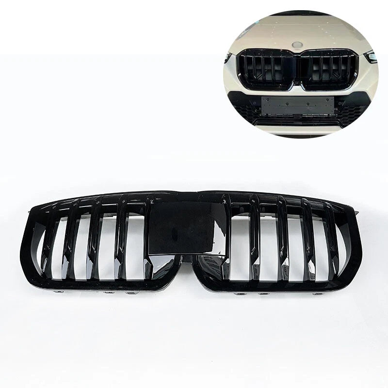 Gloss Black Front Bumper Kidney Grille Grill For BMW X1 U11 U12 20232024