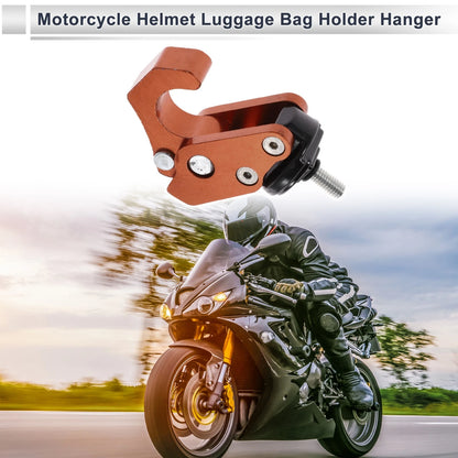L-Shape Aluminum Alloy Motorcycle Hanging Hook 60mm Orange-Black for Motorcycle