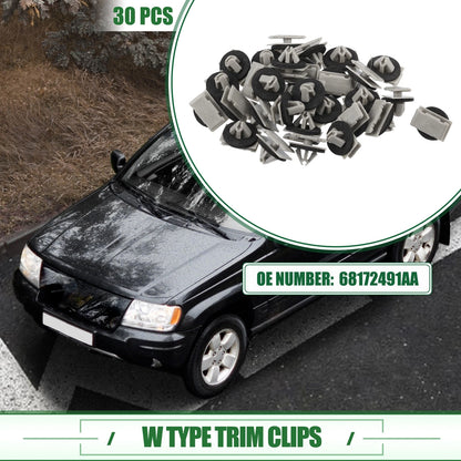 Car W Type Trim Clips for Jeep Grand Cherokee (2012-2021) - 30 Pcs
