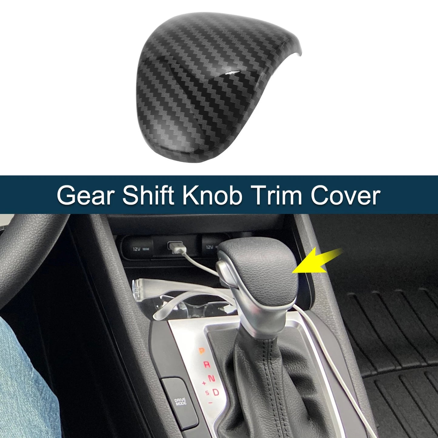 ABS Gear Shift Knob Cover for Kia Forte Sorento Carens Seltos Telluride