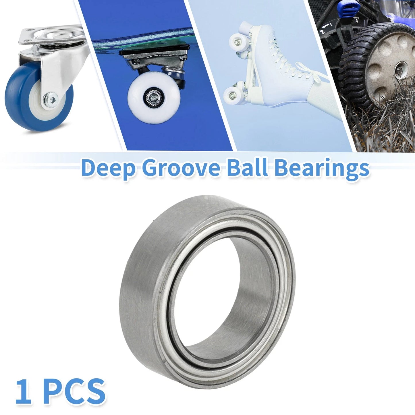1280ZZ Deep Groove Ball Bearings 8x12x3.5mm for Scooter Skateboard Wheel