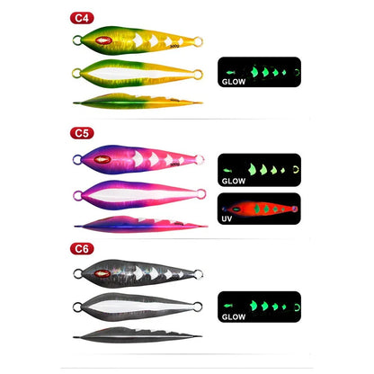 Boat Fishing Slow Pitch Jig Asymmetric Structure Reduces Water Resistance