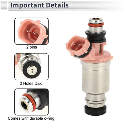 Fuel Injector for Lexus LX450 4.5L (1996-1997) 1 x Pink Silver Tone