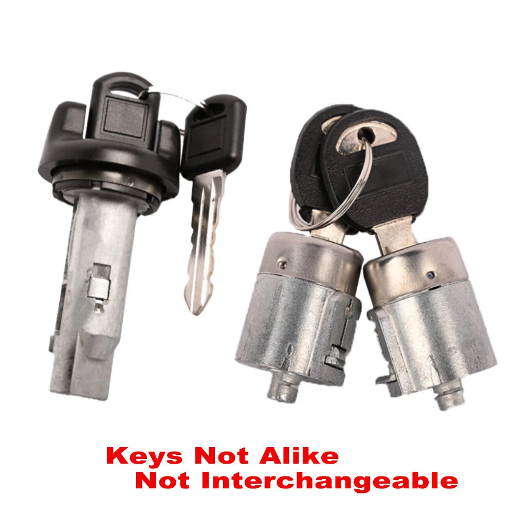 Ignition Key Switch Lock Cylinder & Door Lock Tumbler 2 x Keys for GM Chevy