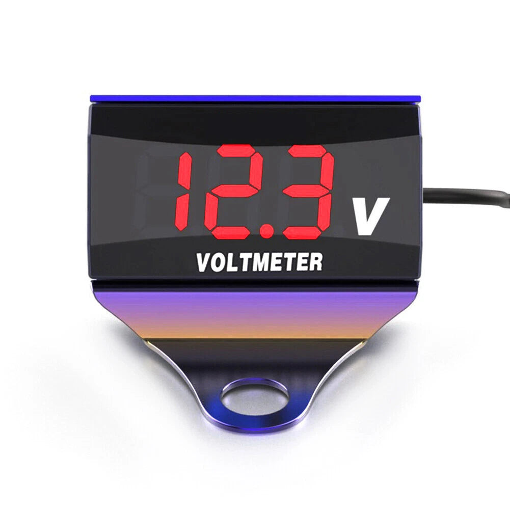 Digital LED Volt Meter Waterproof Voltage Gauge for Universal Applications