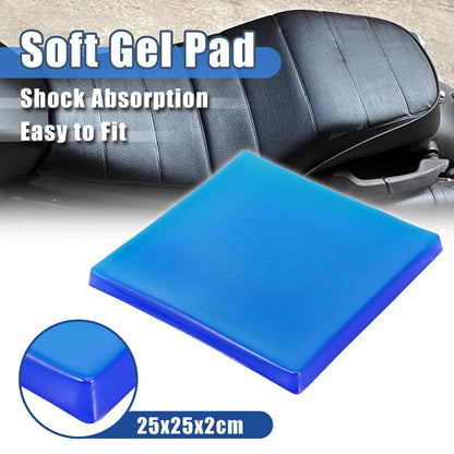 Seat Gel Pad 25x25x2cm for Motorcycle Blue