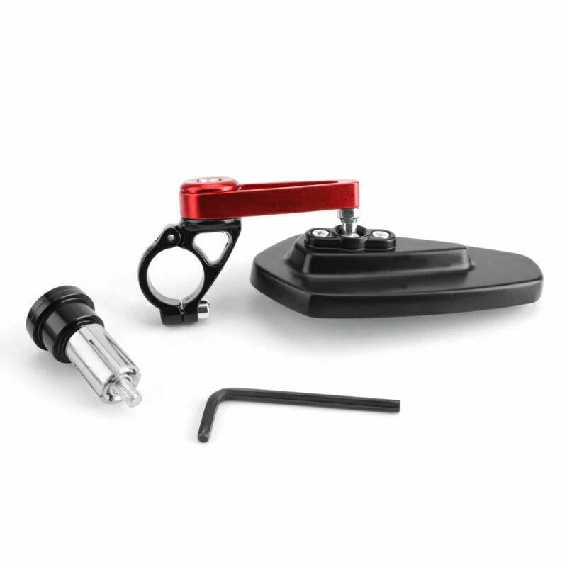 7/8" Red Aluminum Handlebar End Mirrors for F2 Motorcycle