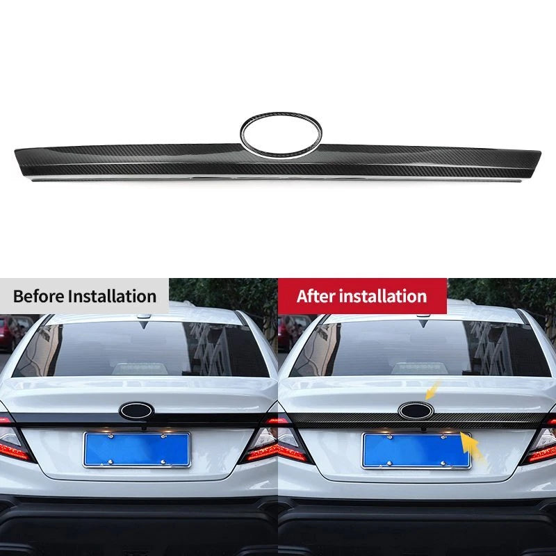 Dry Carbon Fiber Trunk Emblem Cover Trim for Subaru WRX 2022-2023