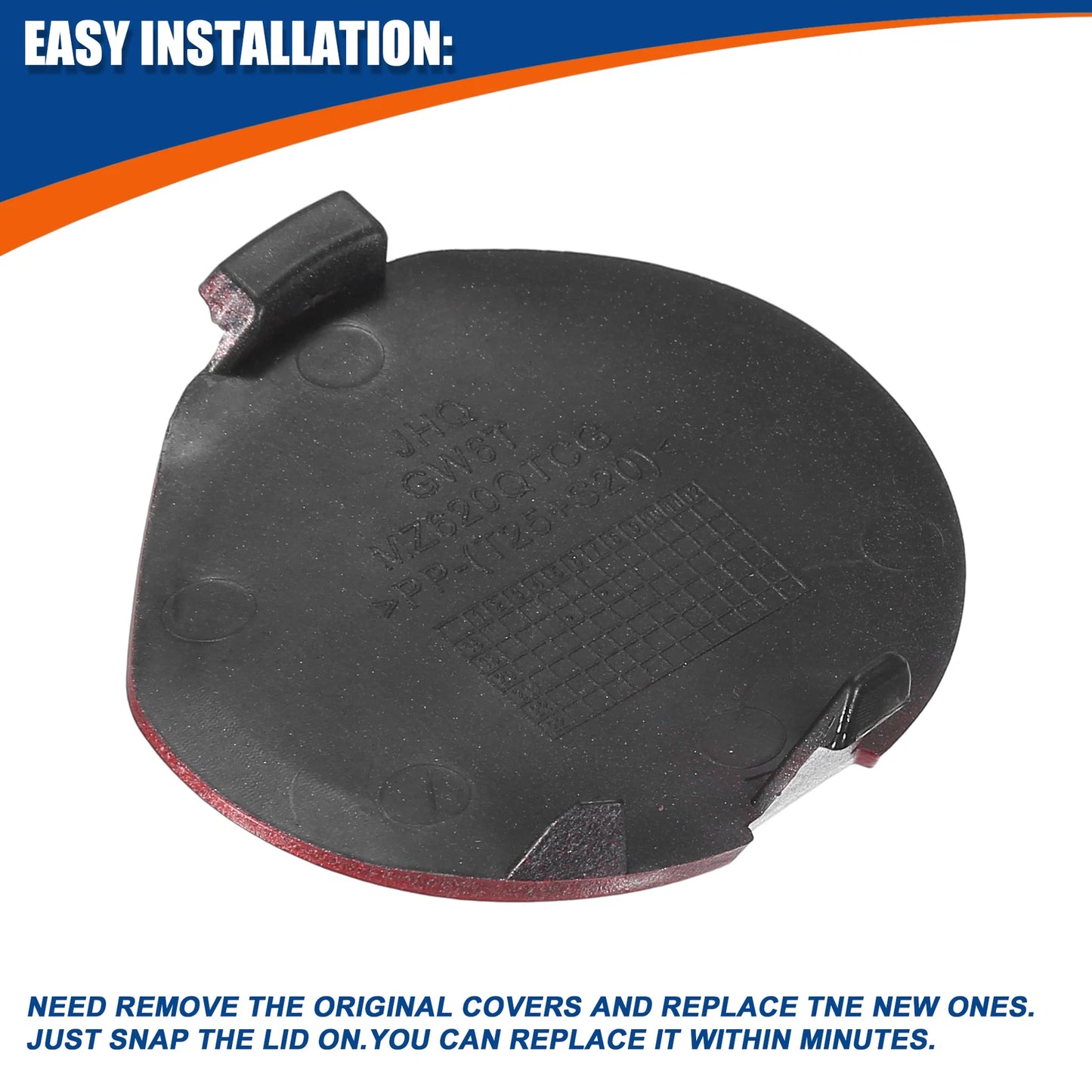 Red Front Bumper Tow Hook Cover for Mazda 6 Atenza (2018-2021)