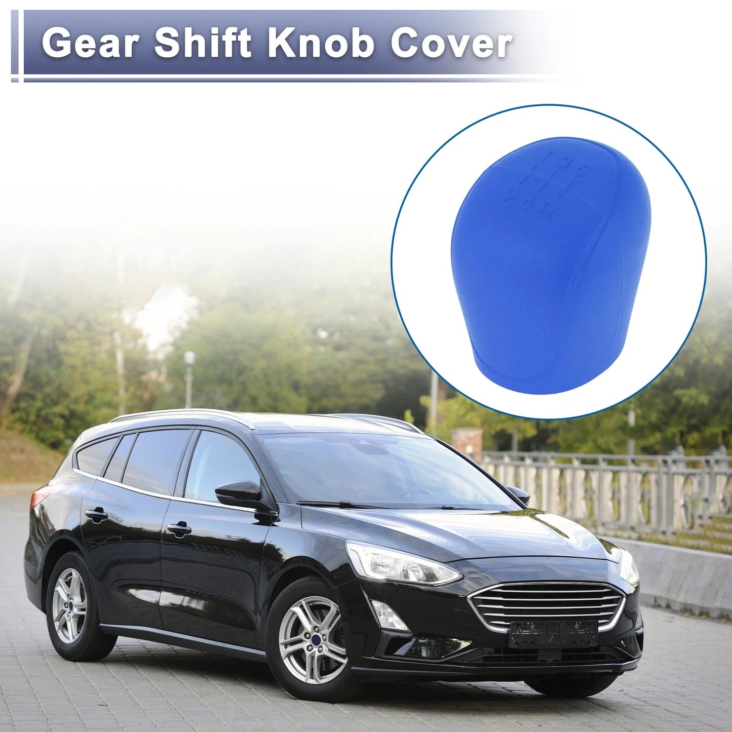 Blue Silicone Gear Shift Knob Cover for Ford C-Max (2007-2021)