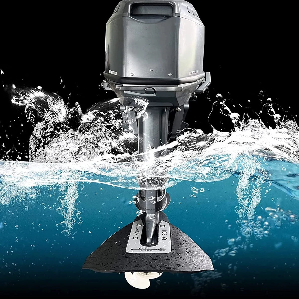 Sport 200 Black Hydrofoil for 8-40HP Stabilizer Outboard Lower Unit Boat