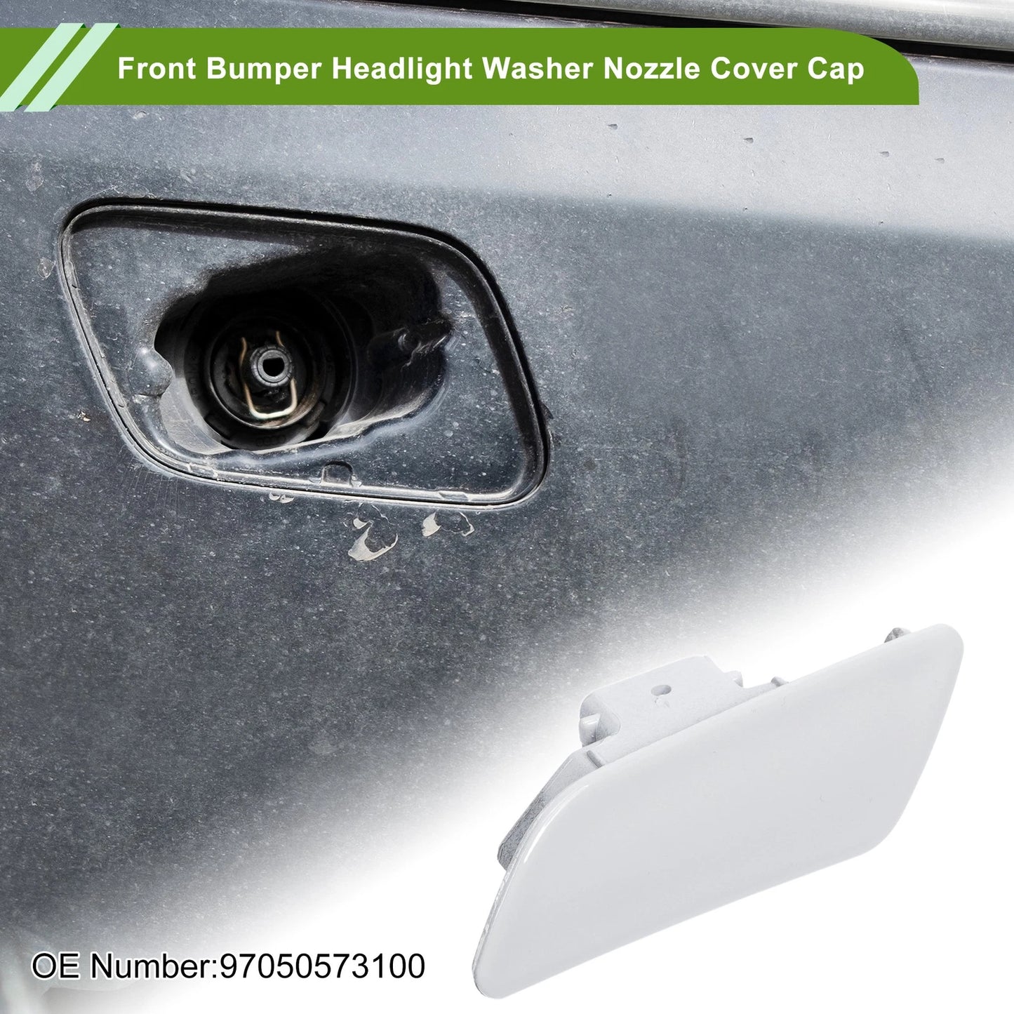 Left Washer Nozzle Cover Cap for Porsche Panamera White (2014-2016)