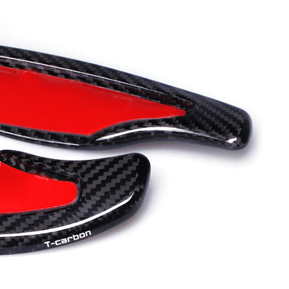 2 x Carbon Black Steering Wheel Shift Paddle Extensions for Cadillac ATS (2013-2019)