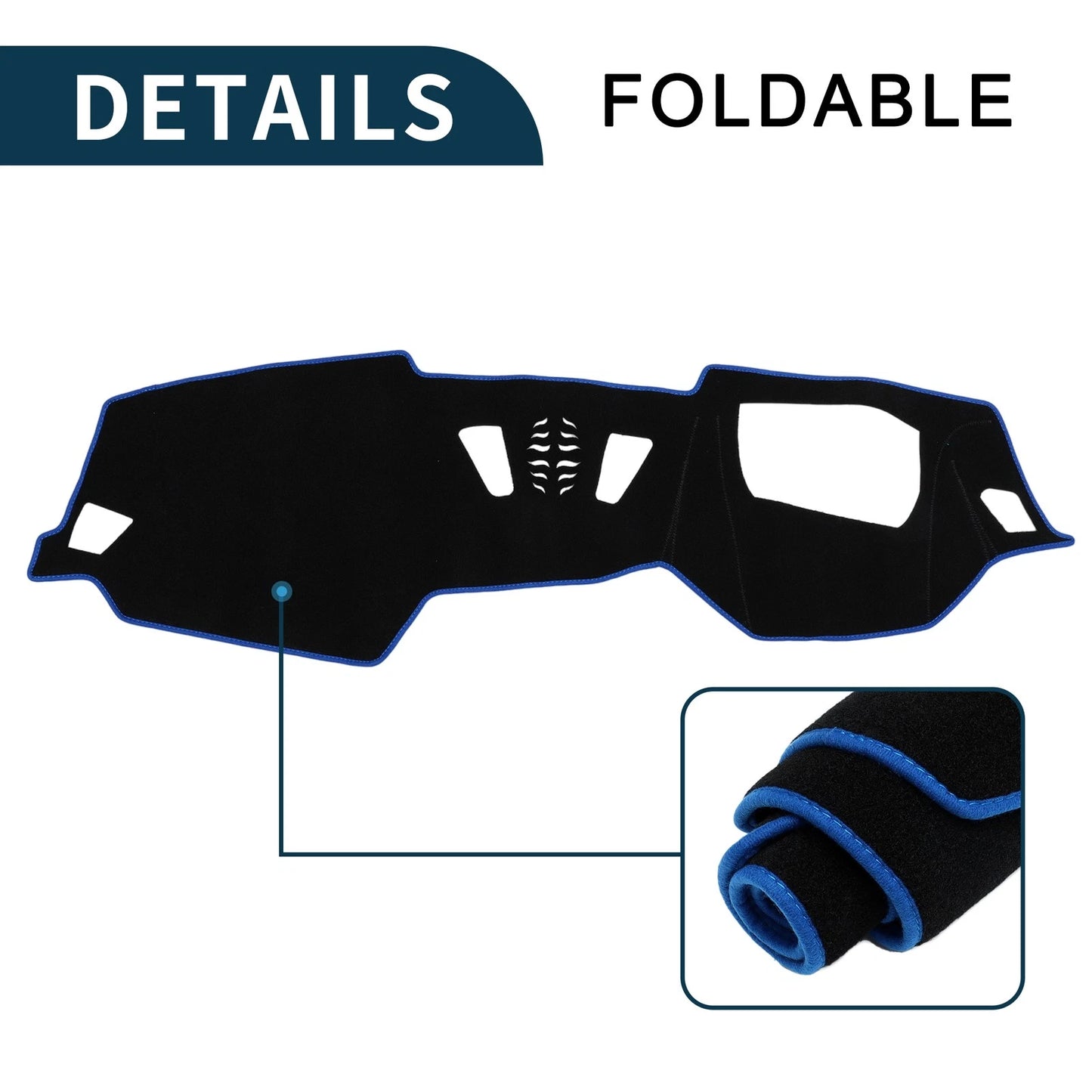 Dashboard Cover Mat for BMW 4 Series 2021 Sun Protector Black Blue