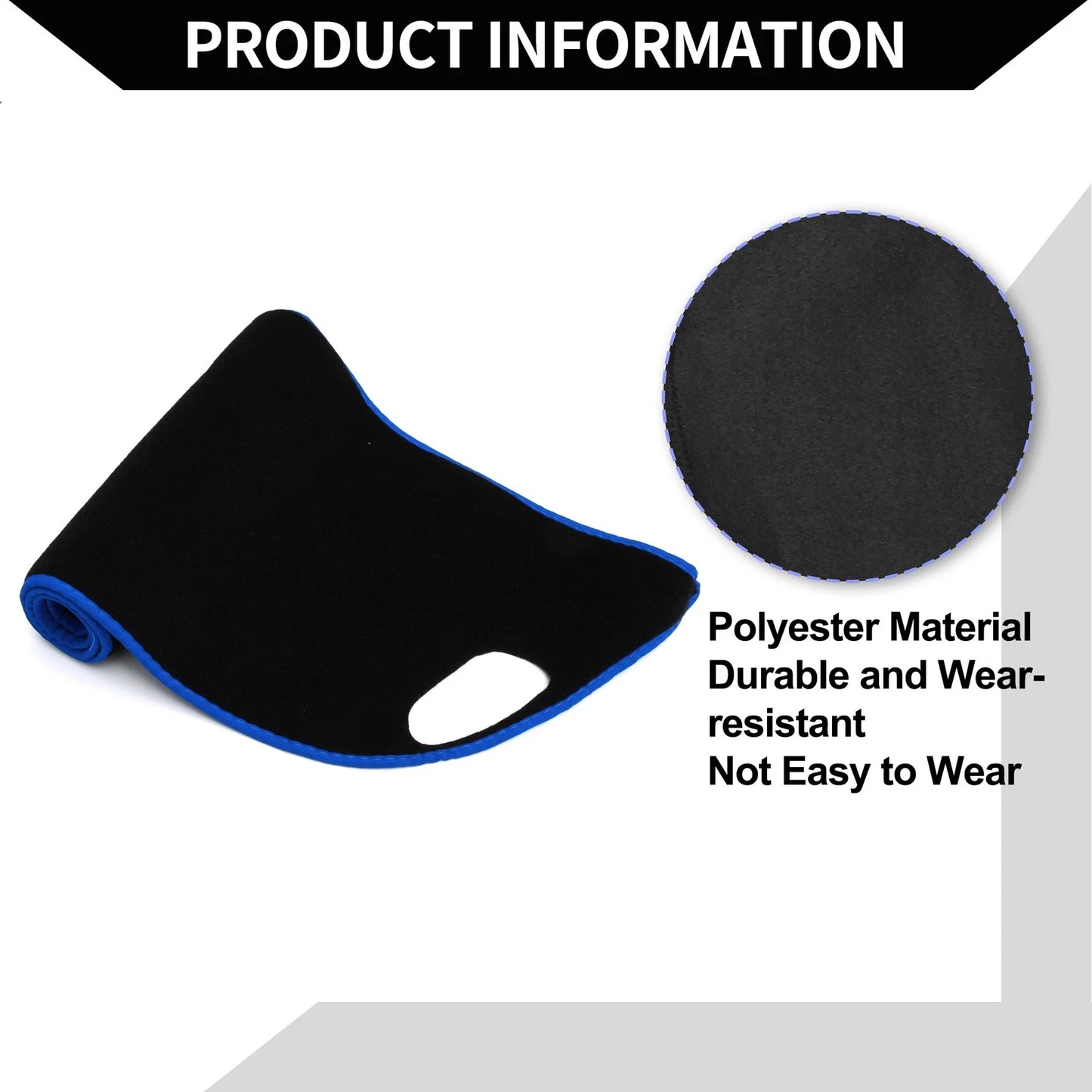 Dashboard Dash Cover Mat for Honda ZR-V (2023-2024) Sun Protector Pad Black Blue