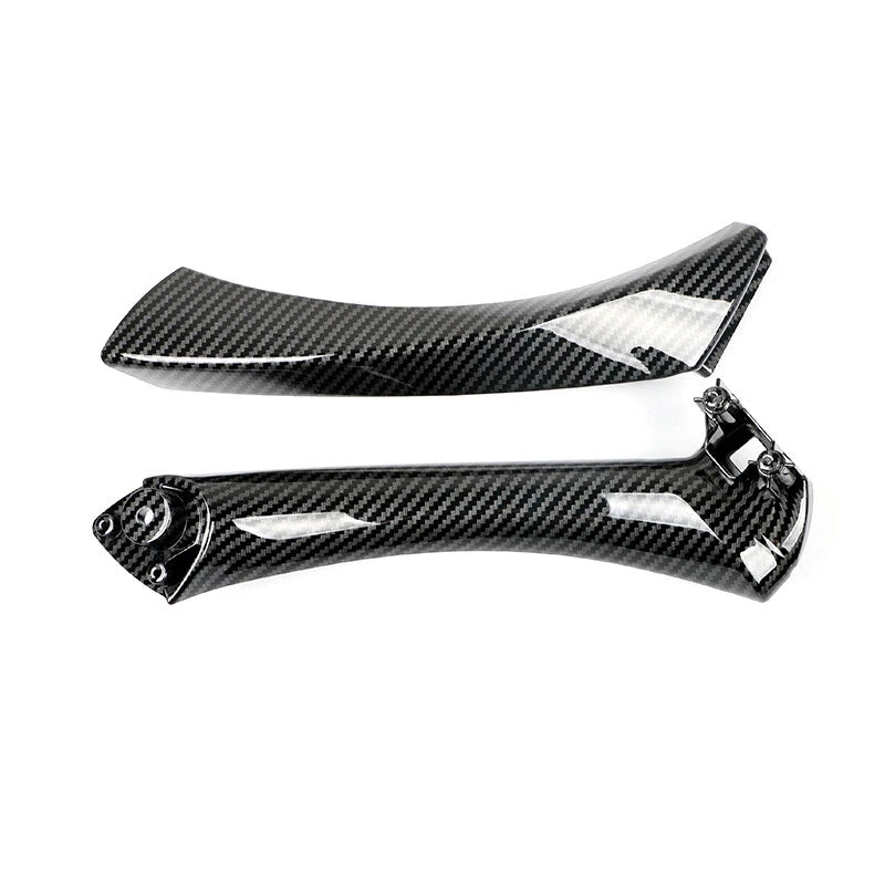 Carbon Style Door Handle Knob KIt Parts Fit For BMW E90 E91 E92 E93 Series 3
