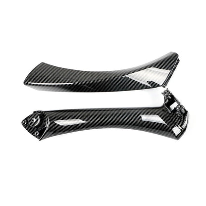 Carbon Style Door Handle Knob KIt Parts Fit For BMW E90 E91 E92 E93 Series 3
