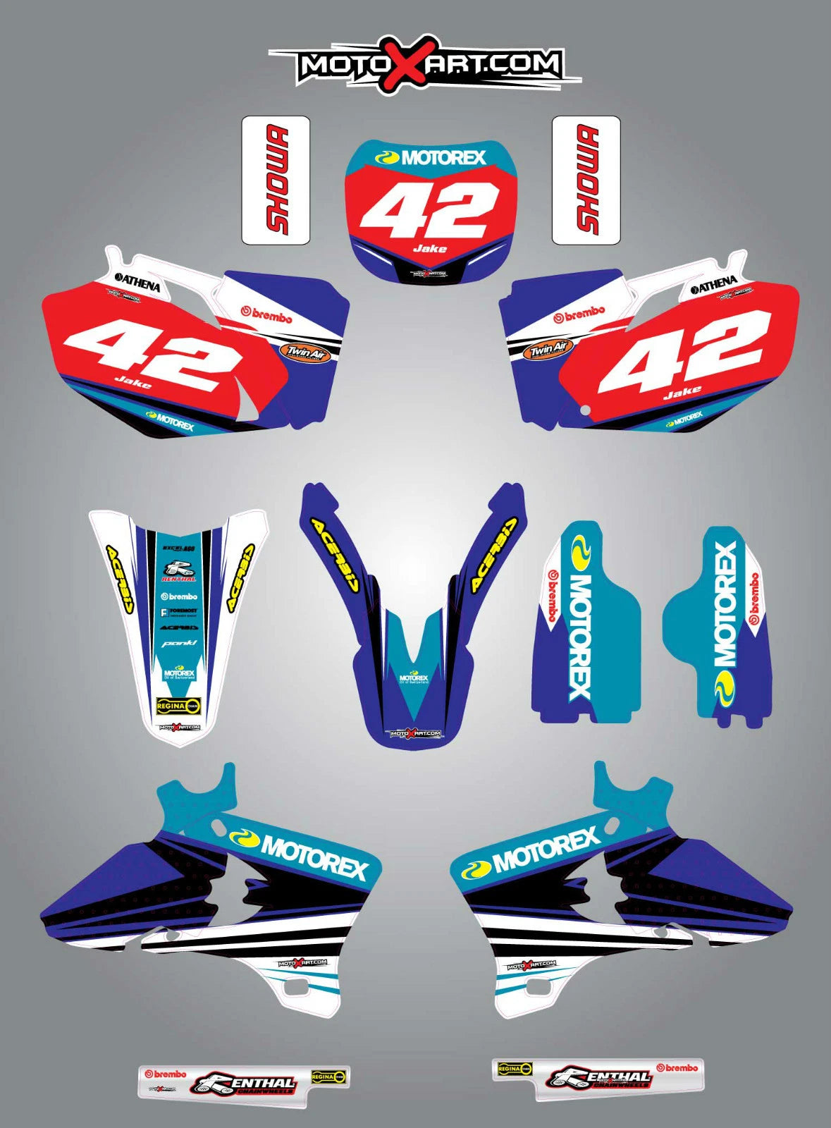 YZF 250 Full Graphics Kit for Yamaha 2003-2005 (Stickers/Decals)