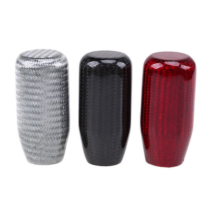 Universal Manual Gear Shift Knob for Car SUV - Black Carbon Fiber