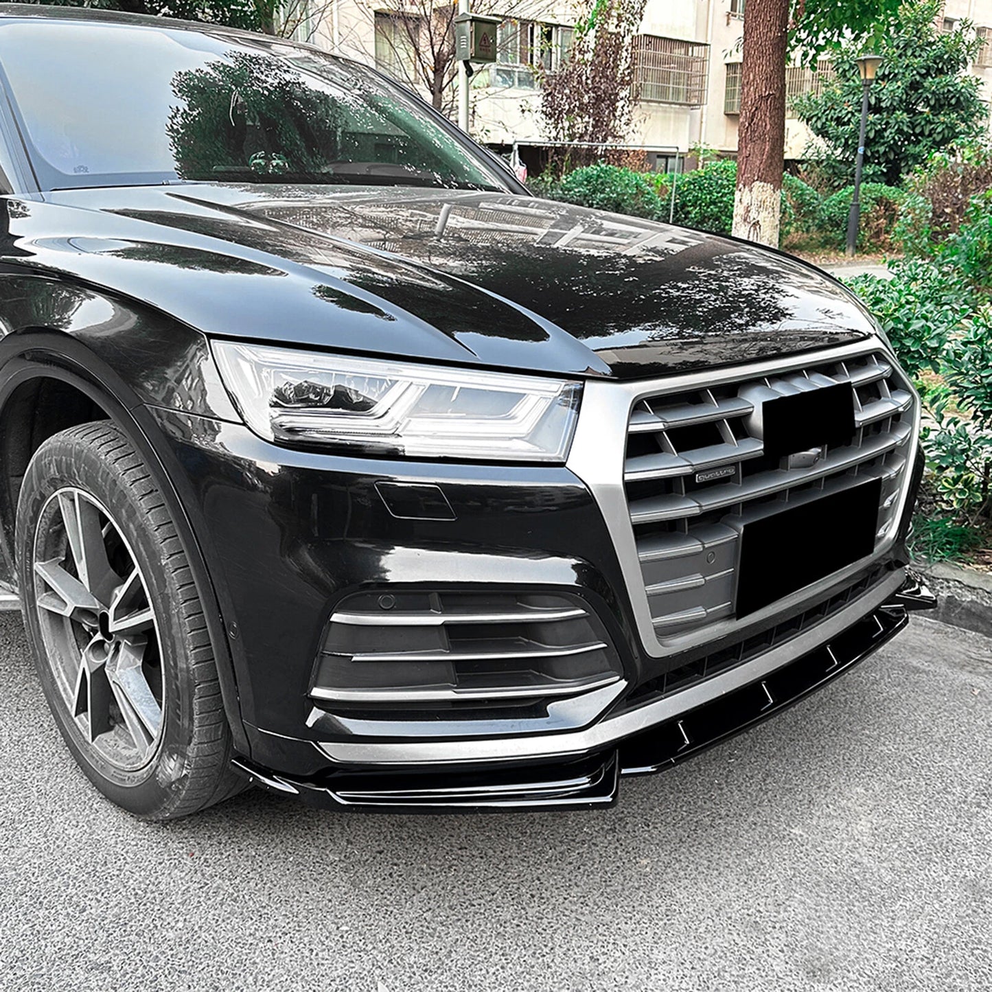 Bumper Splitter Lip for Audi Q5 FT Sline (2018-2020) Gloss Black