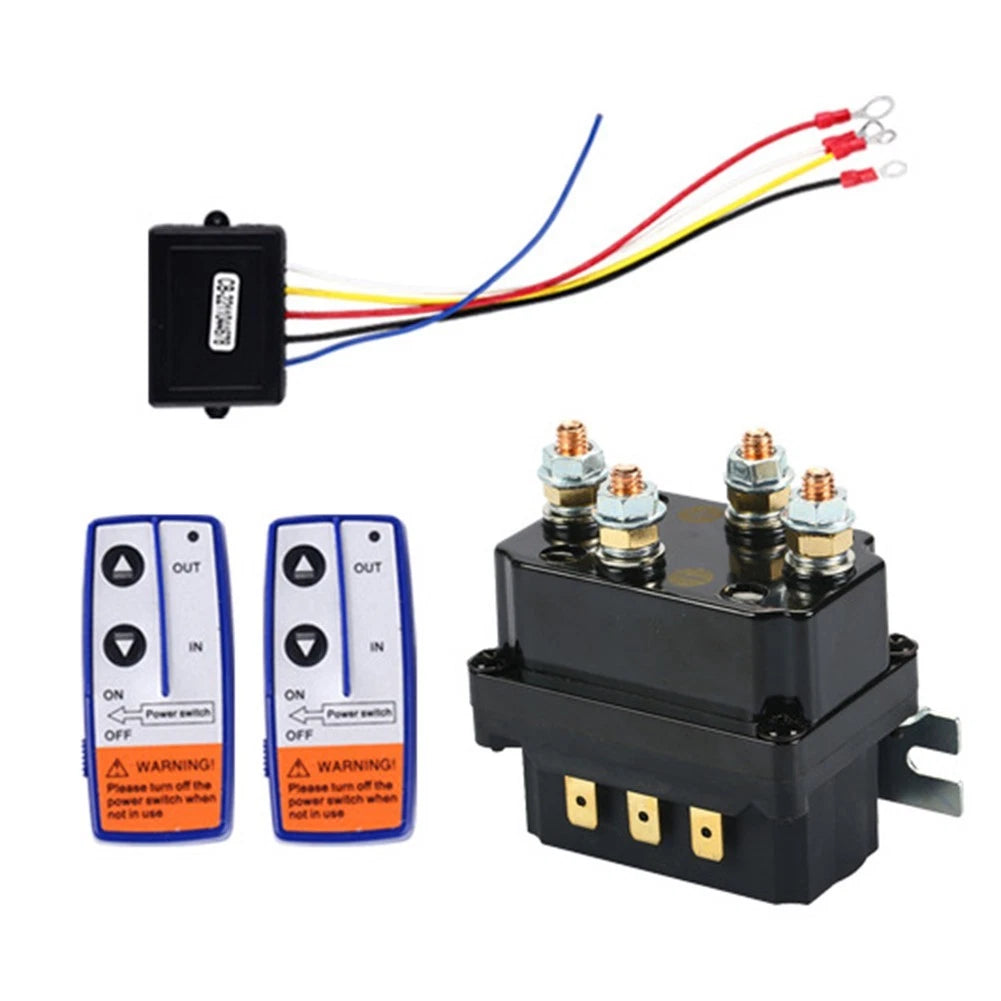 Remote Control Winch Relay Kit 12V 250A for Utility Vehicles and Lawn Mowers