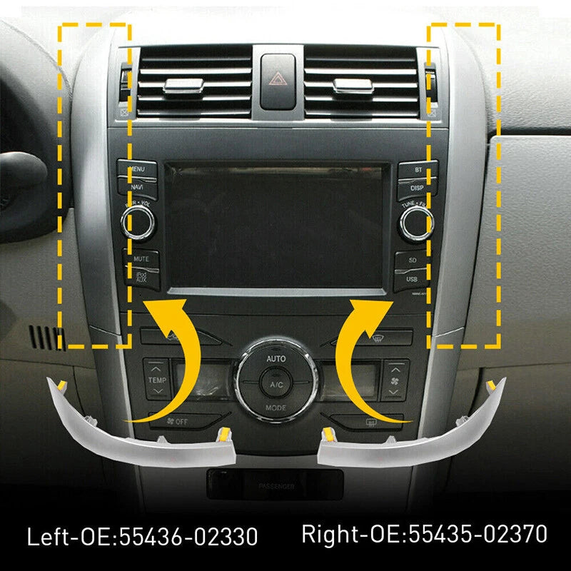 Toyota Corolla A/C Outlet Air Vent Panel Trim Strip for 2009-2013 Models
