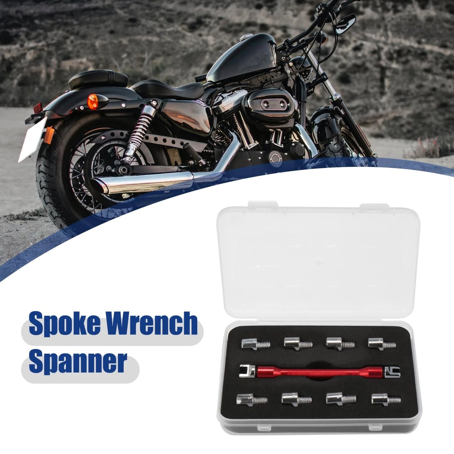 5.0-6.8 Wheel Spoke Wrench CNC Spanner Universal Motorcycle