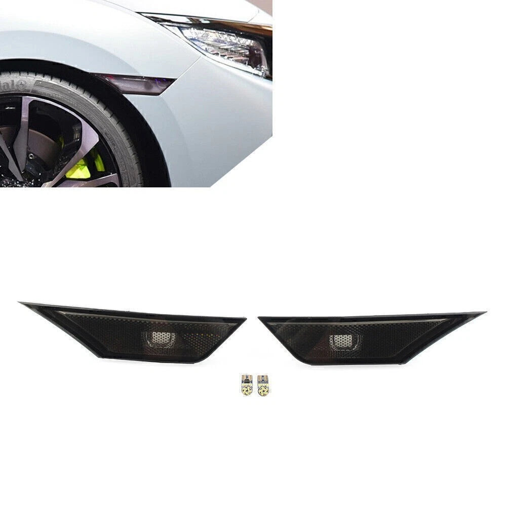 2 x Side Marker Lights with LED Bulbs for Honda Civic (2016-2021)