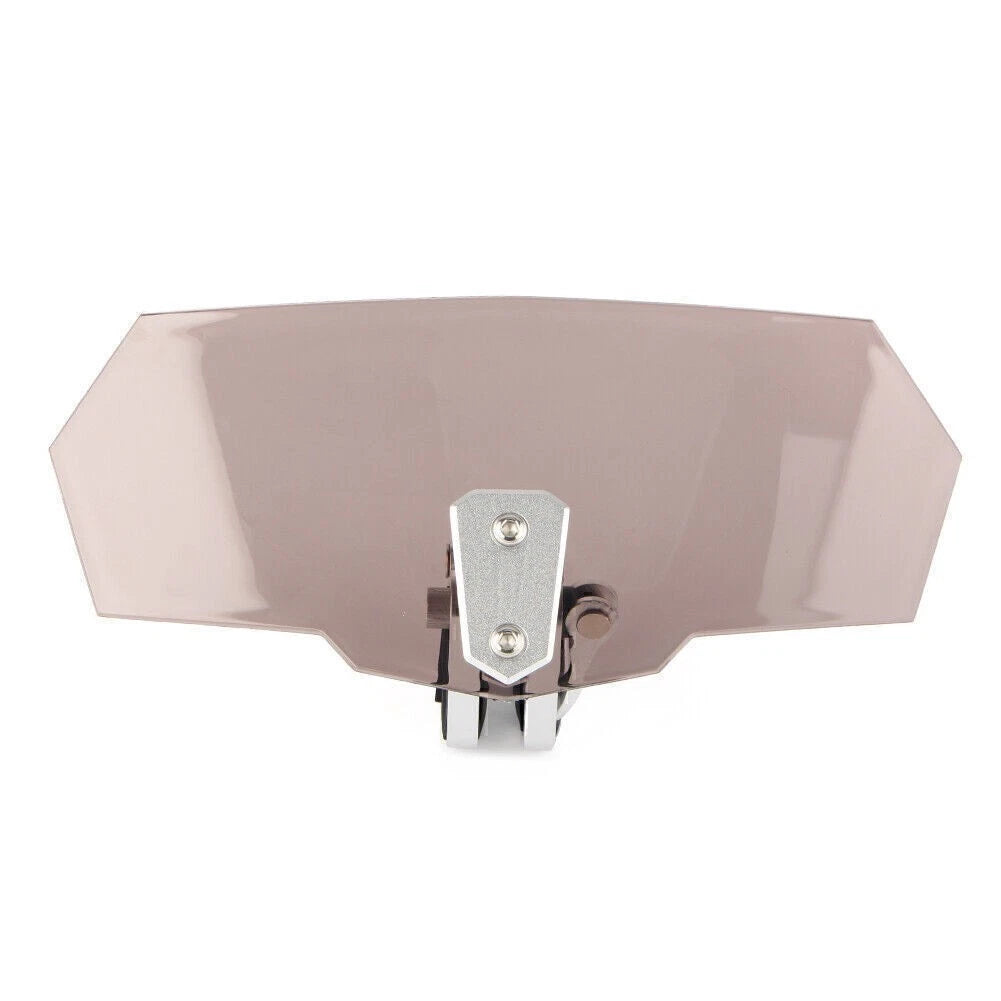 Adjustable Clip-On Windshield Windscreen for Universal Motor Tan