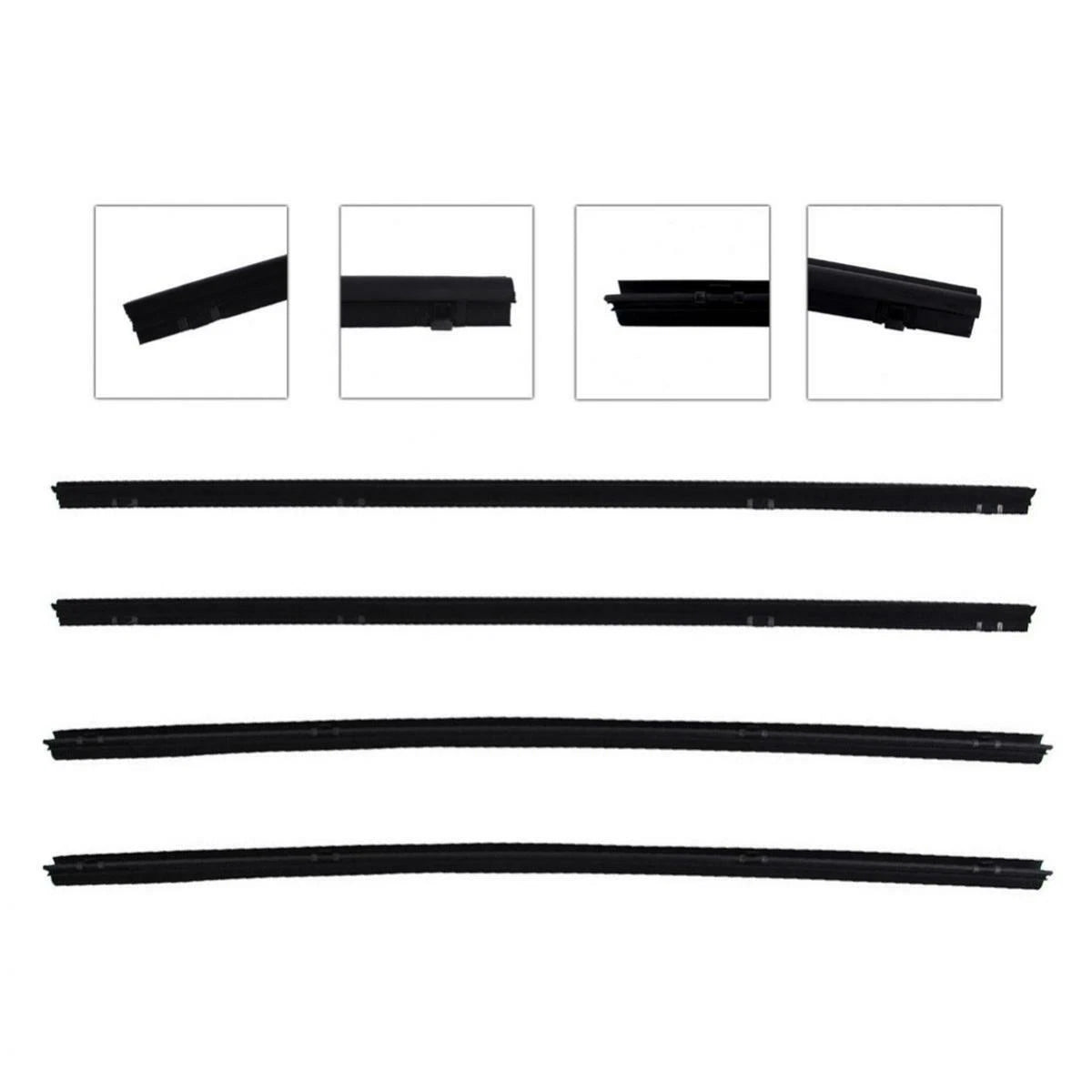 Set 4x Weatherstrip Door Belt Outer Inner Fit Toyota Hilux RN30 LN40 UTE 1978-83