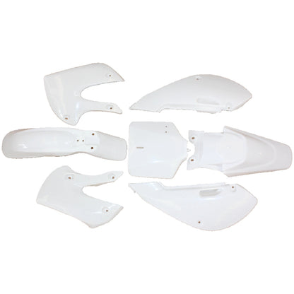 WHITE Plastics Fairing Fender Kit for KLX110 125cc PIT PRO Dirt Bike
