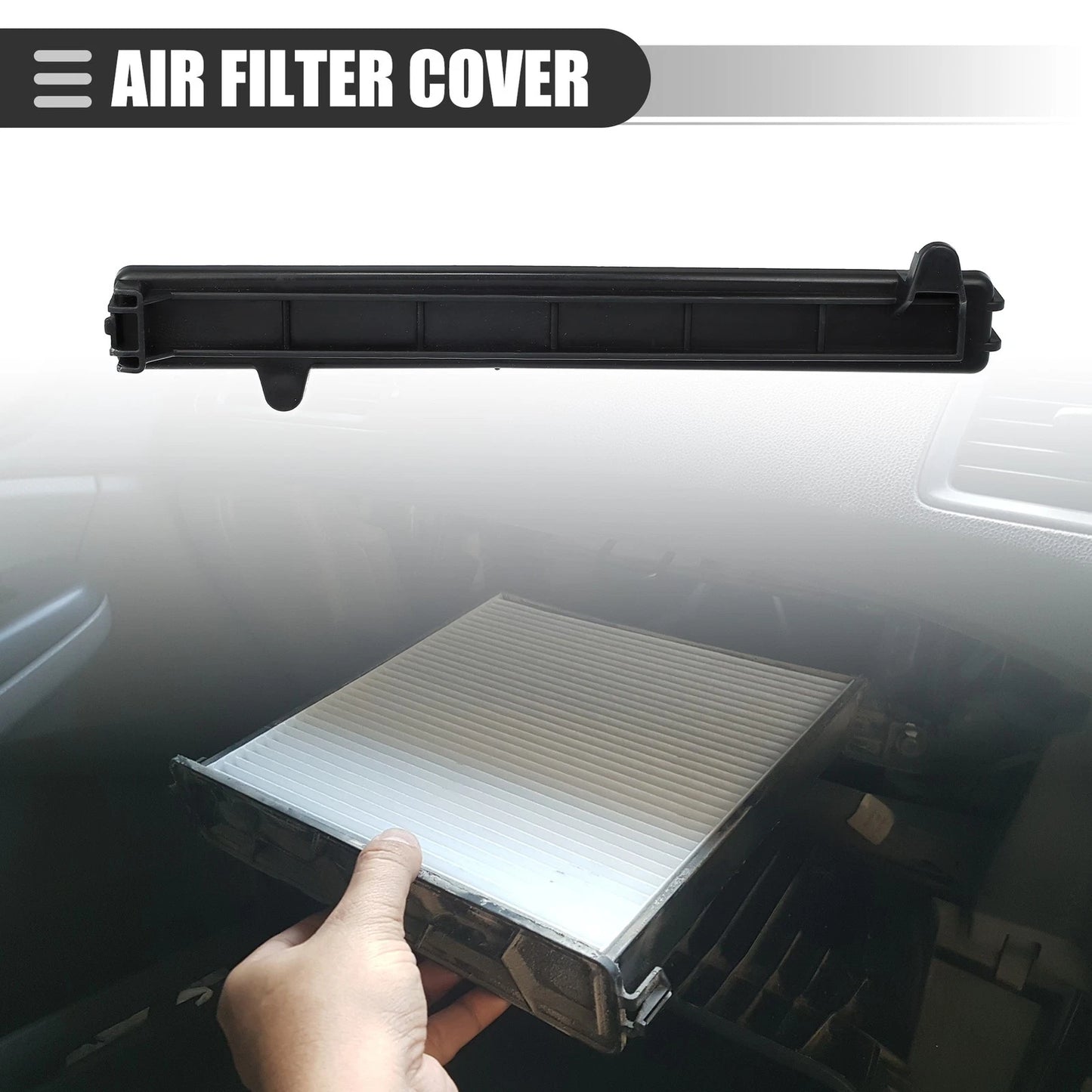 Cabin Air Filter Cover for Jeep Cherokee (2014-2019) ABS Black